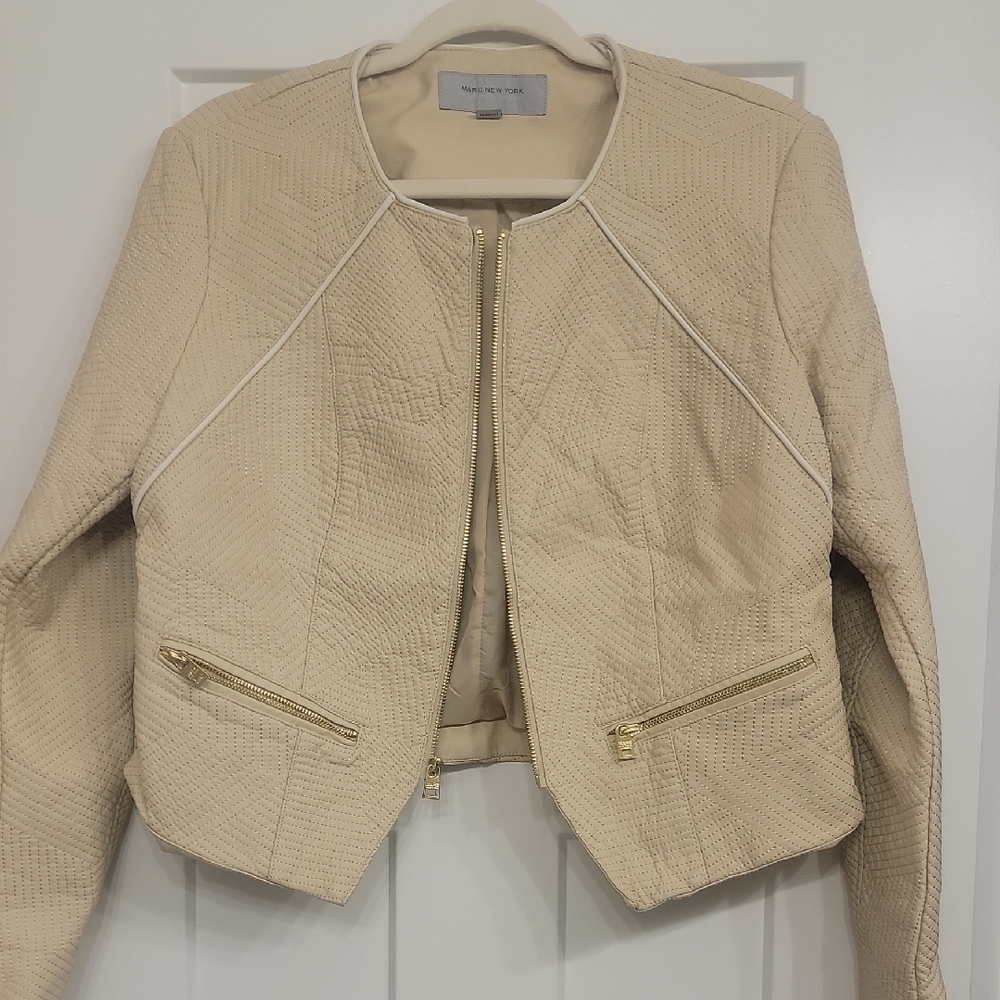 Cropped Moto Blazer